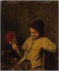 Adriaen van ostade The Smoker and the Drunkard. France oil painting art